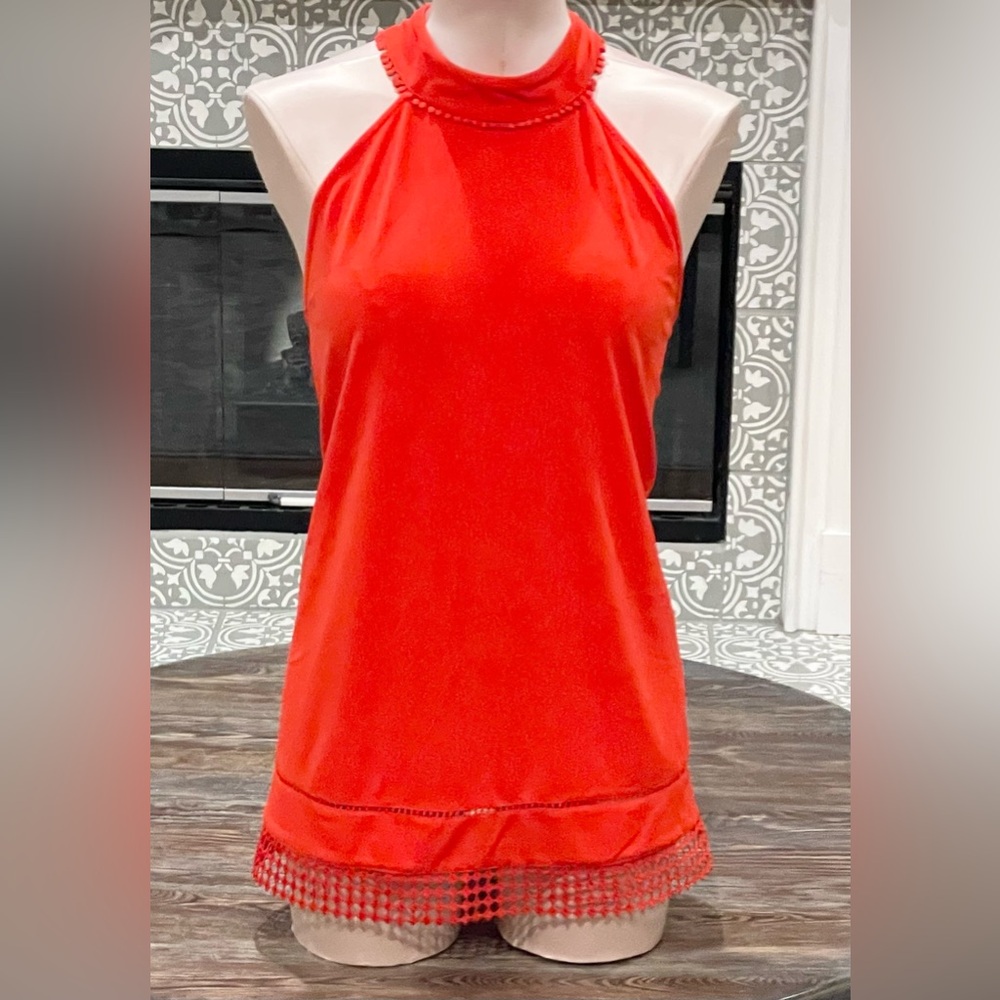 Worthington Fiery Red (Orange) Halter Top Size XL - NWT